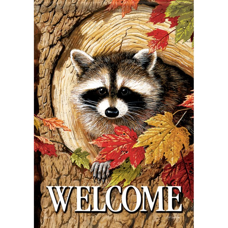 Carson Garden Flag Fall Raccoon