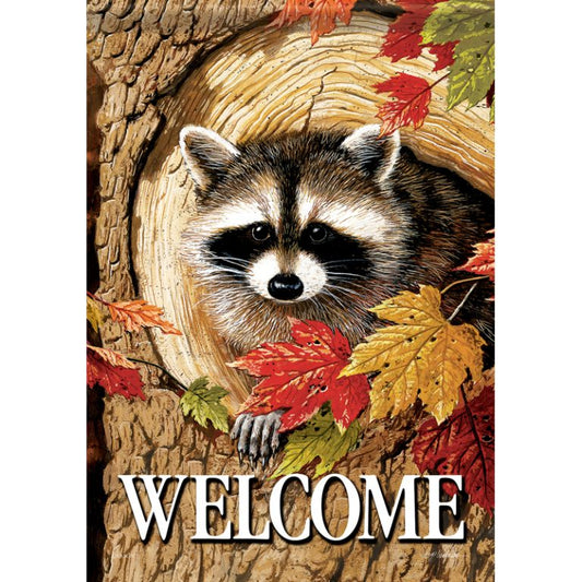 Carson Garden Flag Fall Raccoon