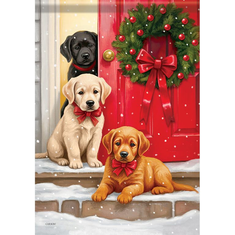 Carson Garden Flag Christmas Labradors