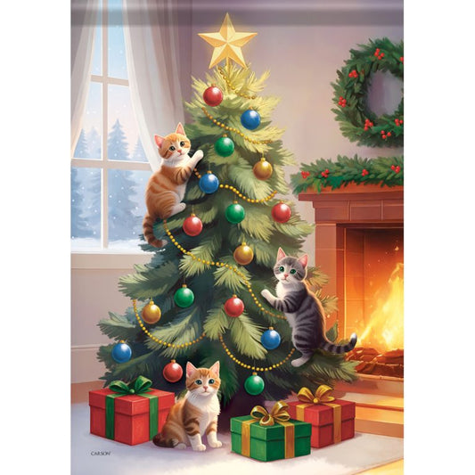 Carson Garden Flag Purrfect Christmas
