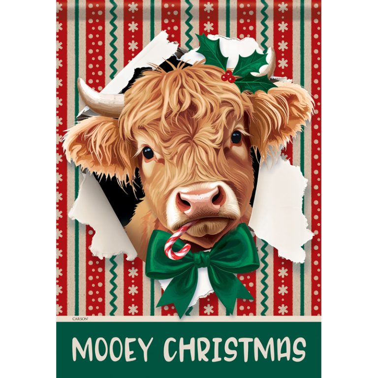Carson Garden Flag Mooey Christmas
