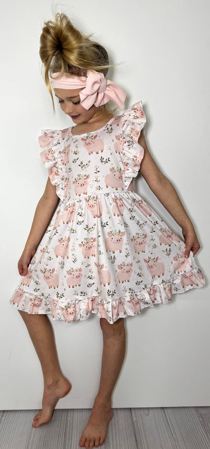 CC Piglet Petals Girls Dress