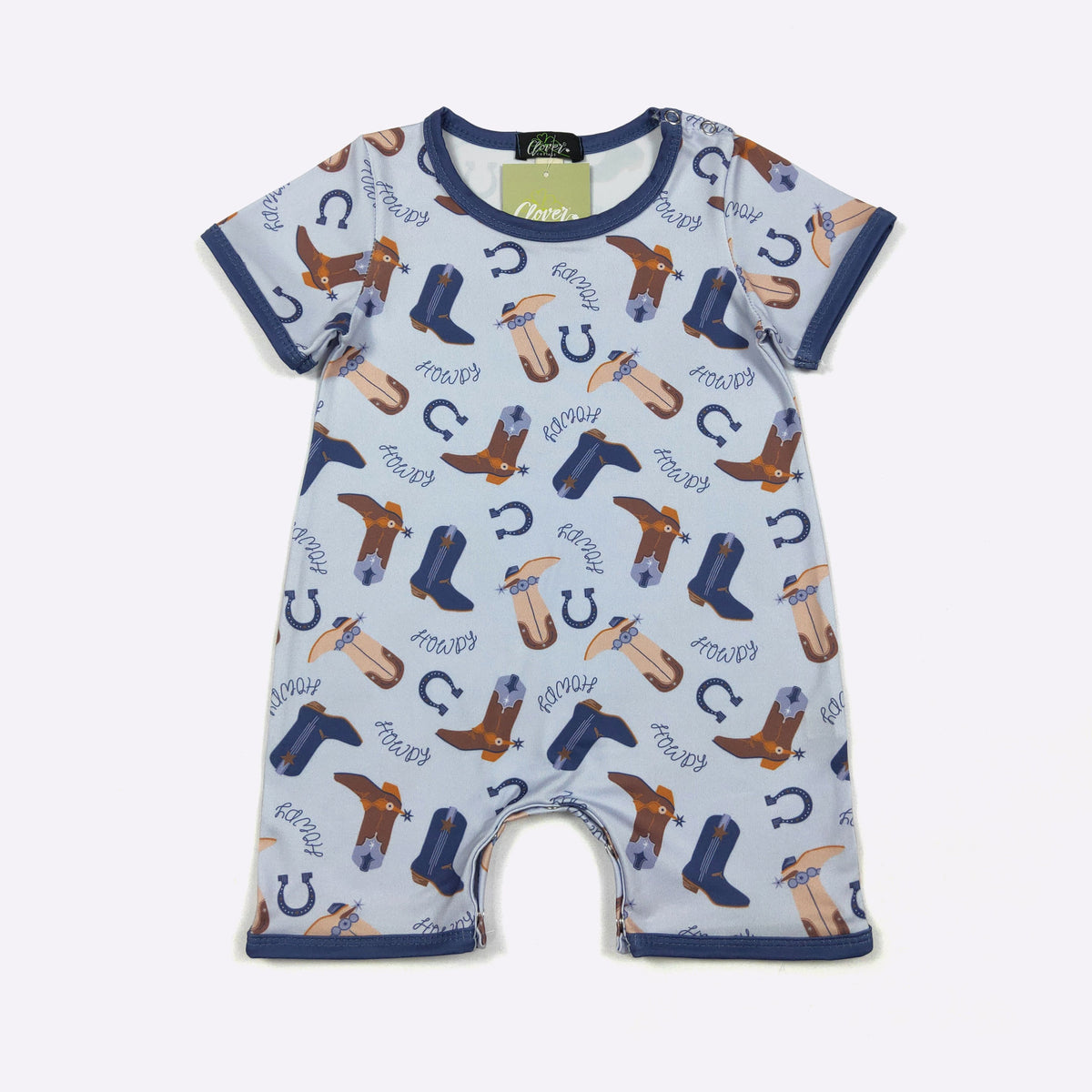 CC Blue Howdy Boy Romper