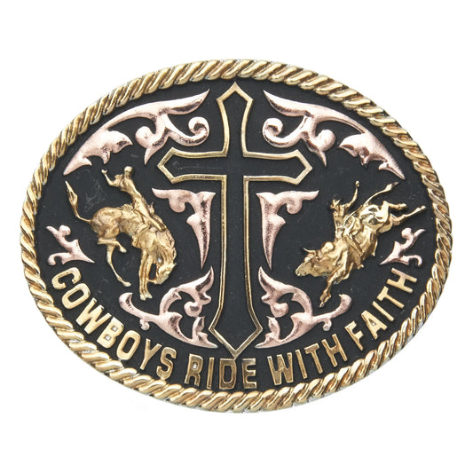 AndWest Cowboys Ride with Faith Buckle