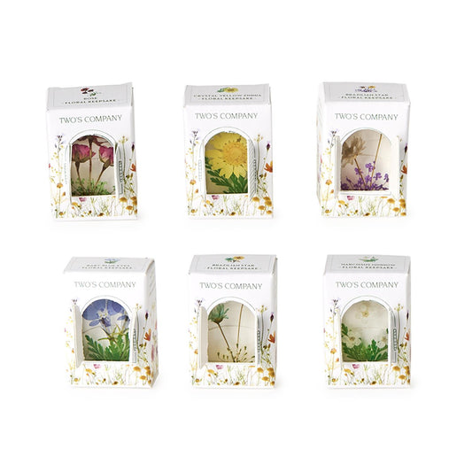 Two's Company Pressed Floral Keepsake in Gift Box