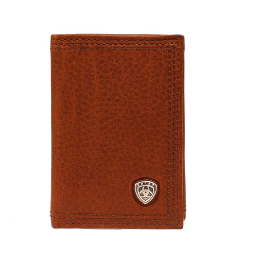 Ariat Sunshine Oiled Triple Stitch Trifold Wallet