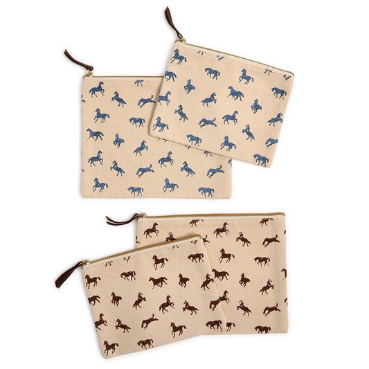 Two's Company Horse Travel Zip Bag Set