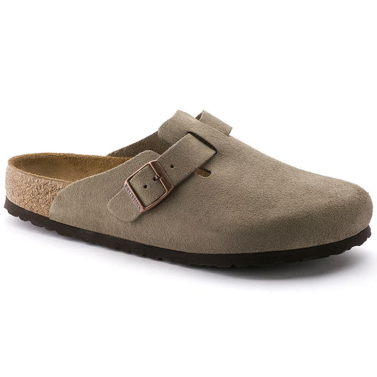 Birkenstock Boston Taupe Suede SFB R