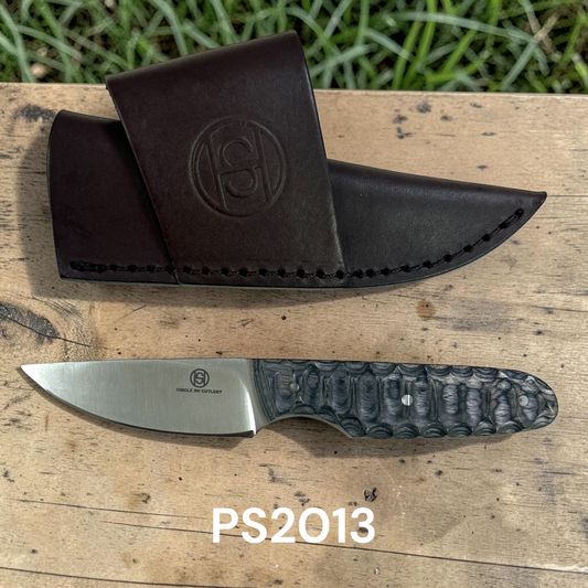 Circle SH Pakka Wood Handle Fixed Blade Knife & Sheath