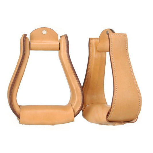Tough 1 Smooth Leather Covered Stirrup