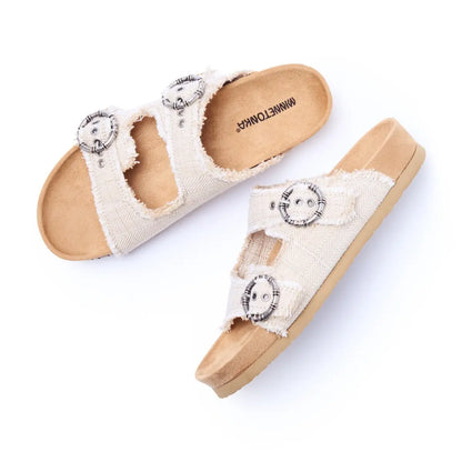 Minnetonka Georgine Tan Herringbone