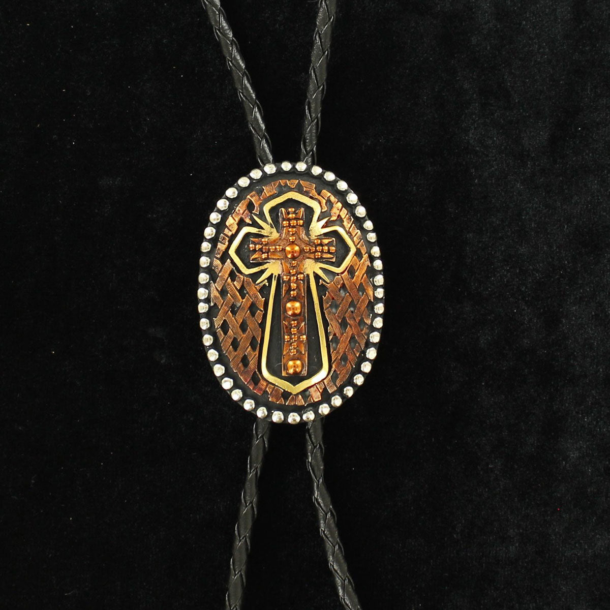 Crumrine Copper Cross Bolo Tie