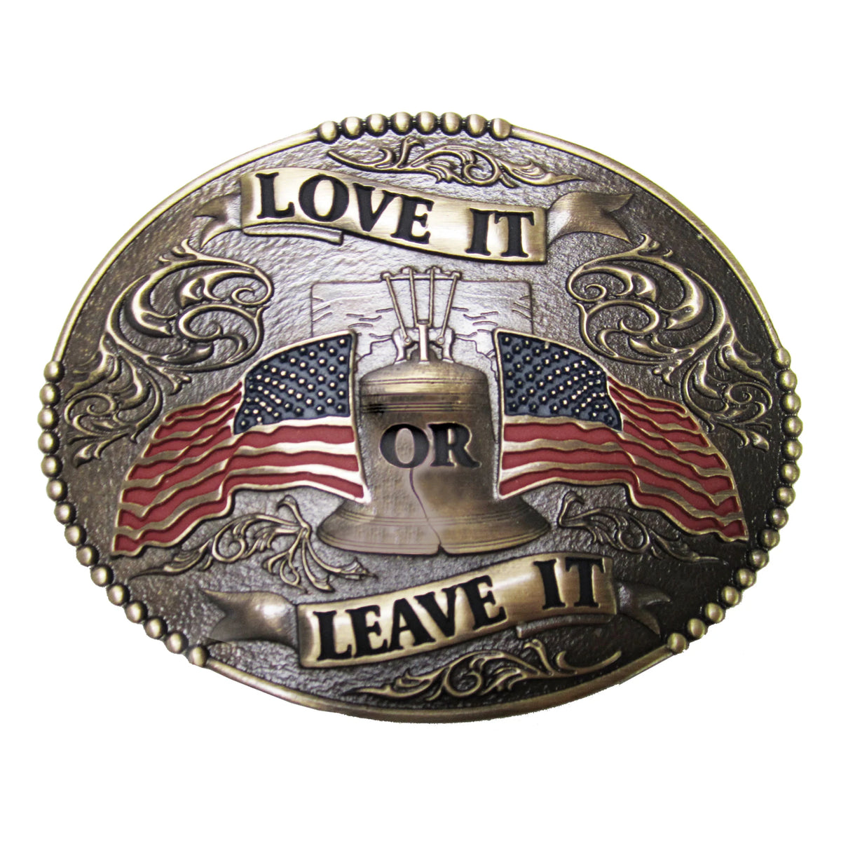 AndWest Love It or Leave It with American Flags Buckle