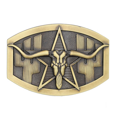 AndWest Saguaro Cactus Longhorn Buckle