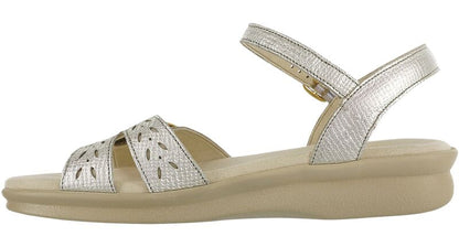 SAS Duo Quarter Strap Sandal Gold Linen