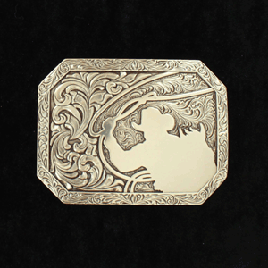 Nocona Roping Cowboy Silhouette Belt Buckle