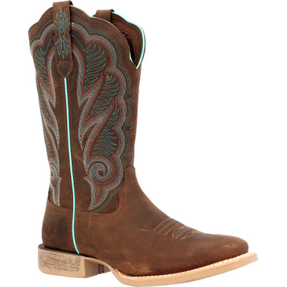 Durango Rebel Pro Brown with Turquoise Piping