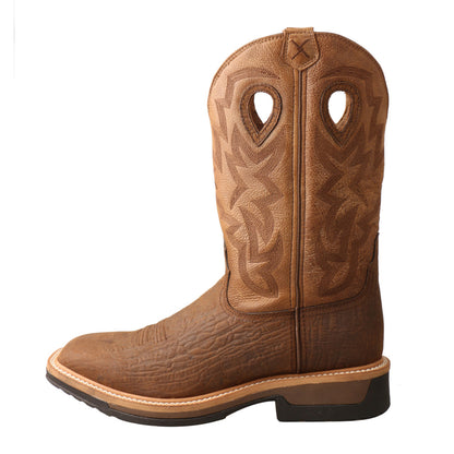 Twisted X Lite Boot Dark Brown/Tan Composite Toe Waterproof EH