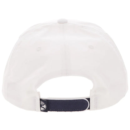 Hooey Decoy White 5-Panel Trucker with Navy Embroidery Logo