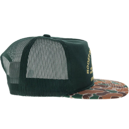 Hooey Sportsman 5-Panel Trucker Snapback Hat Green/Camo