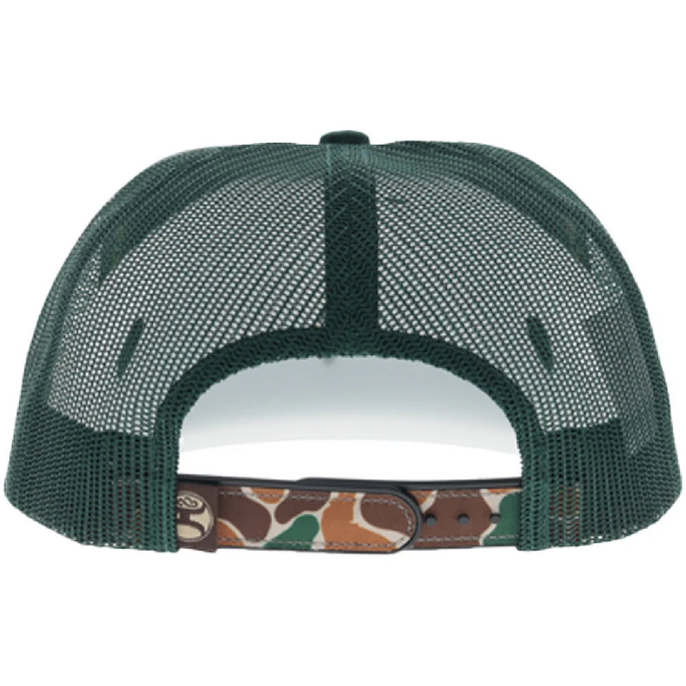 Hooey Sportsman 5-Panel Trucker Snapback Hat Green/Camo