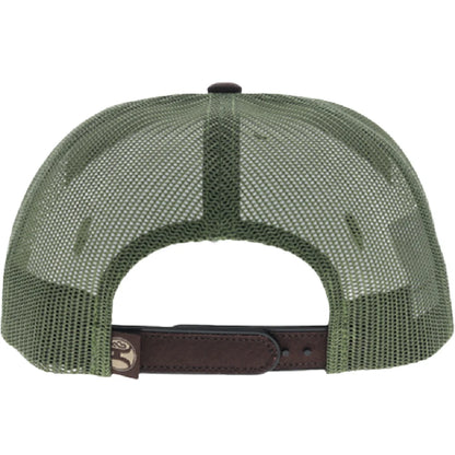 Hooey Sportsman 5-Panel Trucker Snapback Hat Olive/Brown