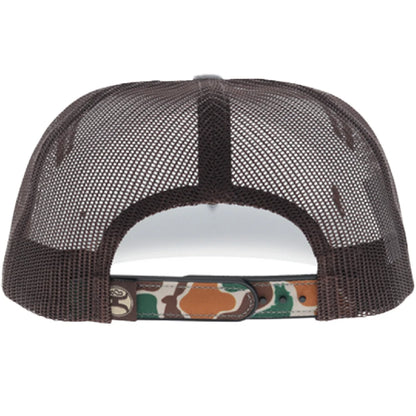 Hooey Sportsman 5-Panel Trucker Snapback Hat White/Brown