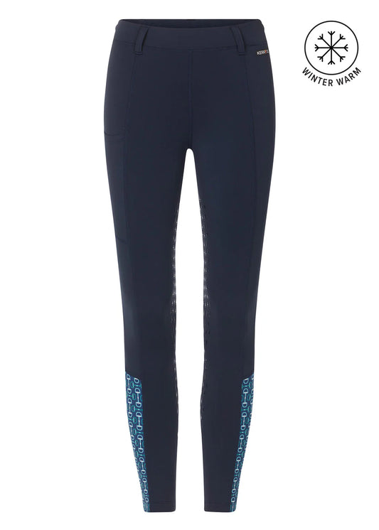 Kerrits Kids Thermo Tech Full Leg Tight Galaxyblue/ Lapis Bit Of Color