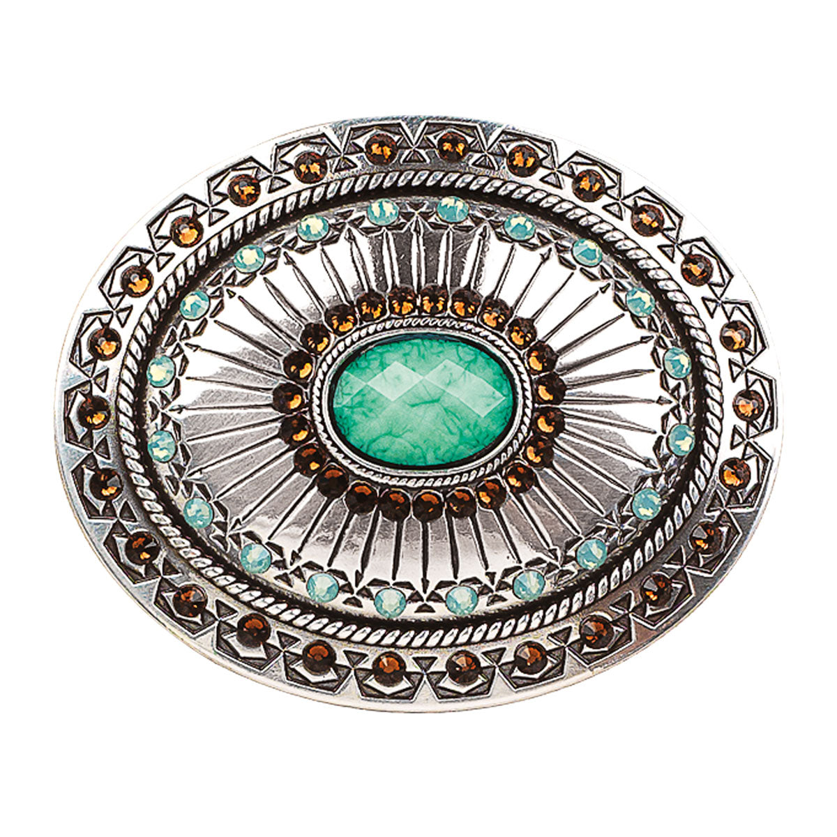Nocona Oval Tribal Stamp Buckle