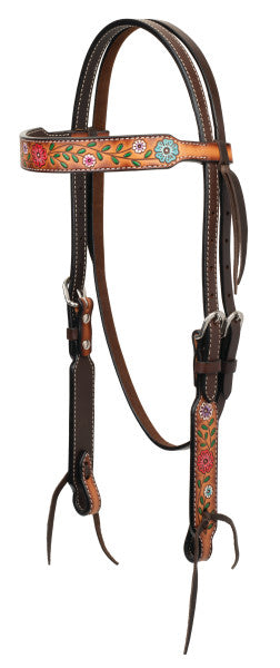 Weaver Floral Vine Browband Headstall