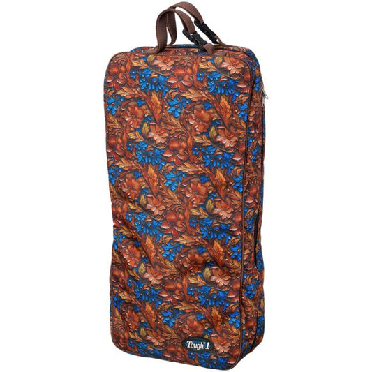 Tough 1 "Hand Carved" Print Double-Sided Halter/Bridle Bag