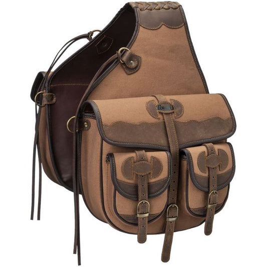 Tough 1 Canvas and Leather Saddle Bag