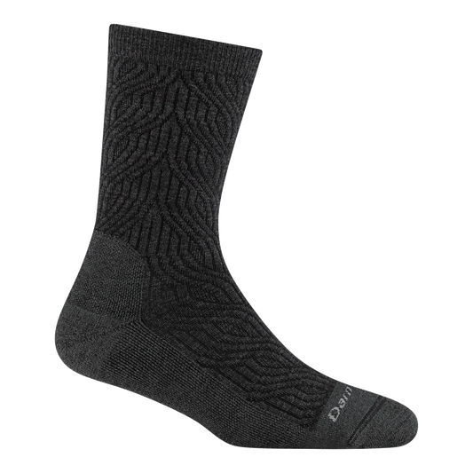 Darn Tough Women's Cable Crew Lightweight Cushion Lifestyle Sock Charcoal