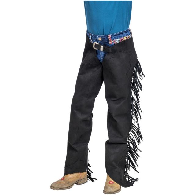 Tough 1 Synthetic Suede Stretch Equitation Chaps Black