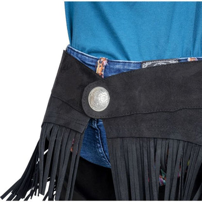 Tough 1 Synthetic Suede Stretch Equitation Chaps Black