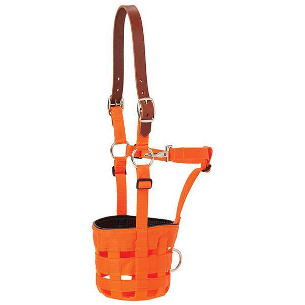 Weaver Orange Grazing Muzzle with Breakaway Crown