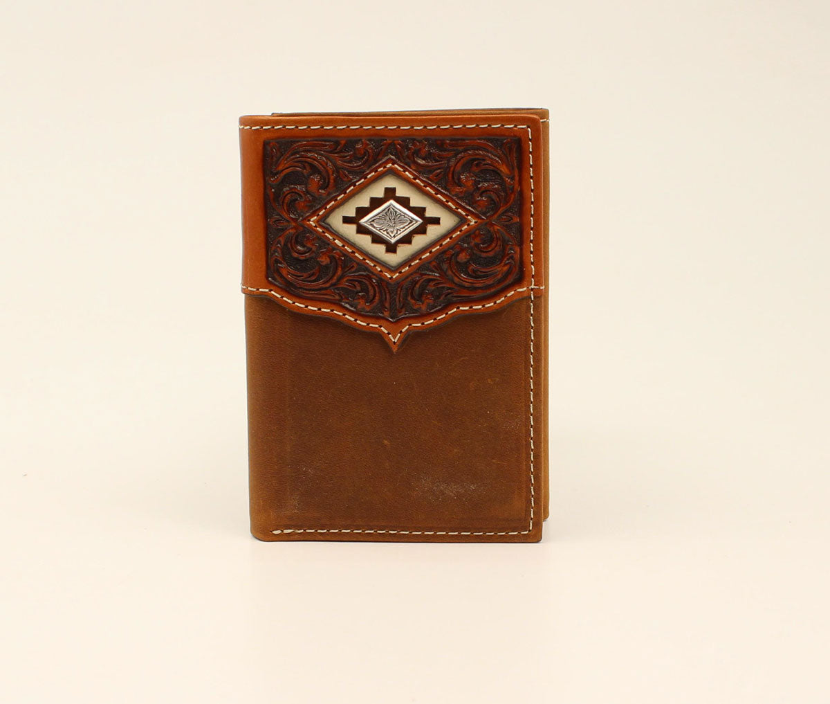 Ariat Diamond Concho Diamond Cutout Trifold Wallet