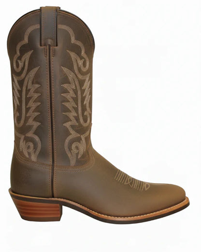Abilene Distressed Brown Large Round Toe