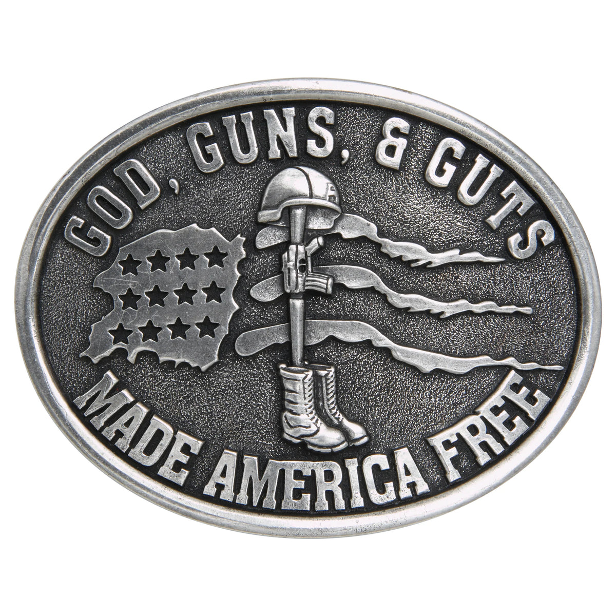 Andwest God Guns and Guts Buckle