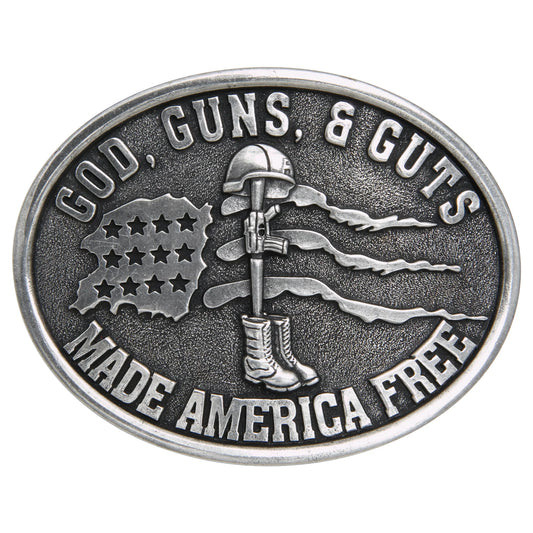 Andwest God Guns and Guts Buckle