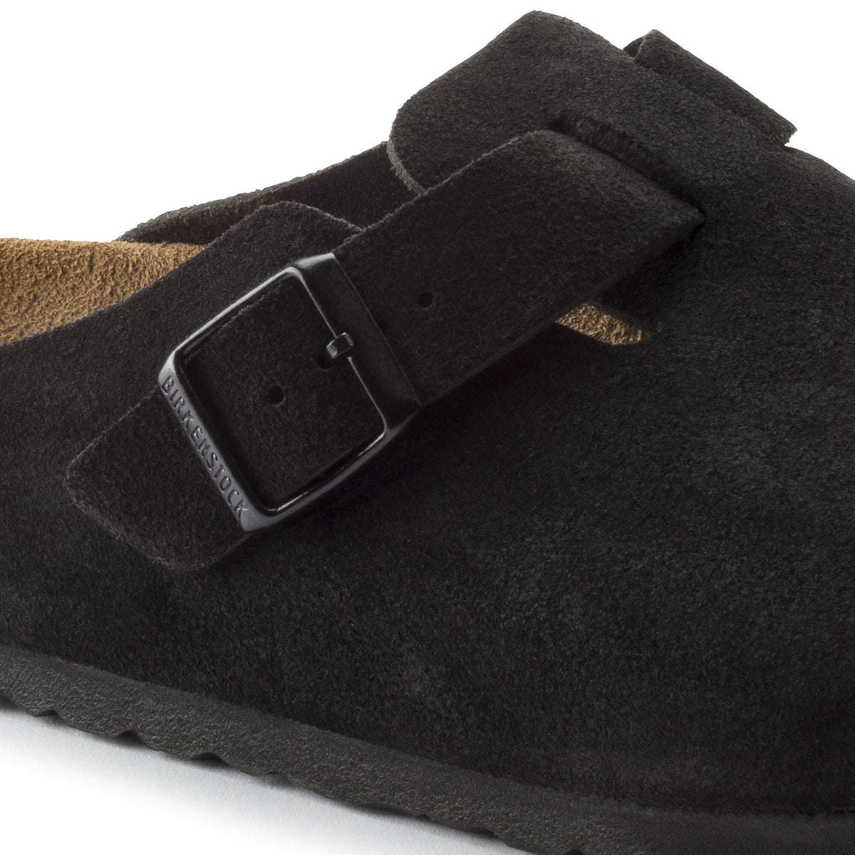 Birkenstock Boston Black Suede SFB R