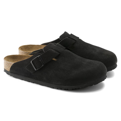 Birkenstock Boston Black Suede SFB R