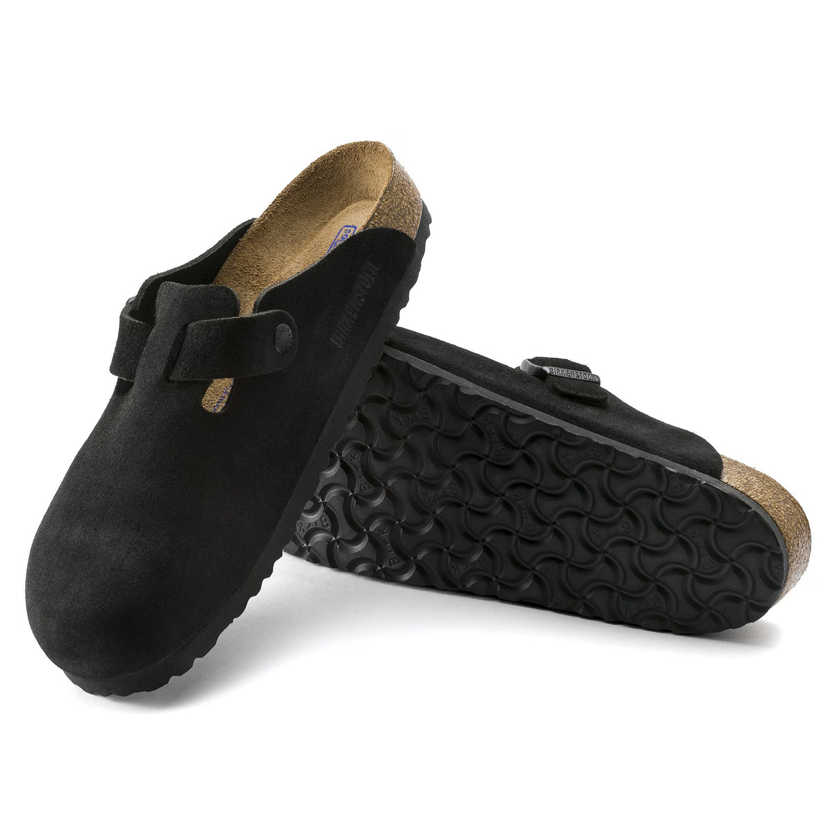 Birkenstock Boston Black Suede SFB R