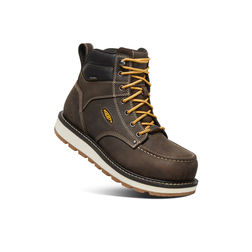 Keen Cincinnati 6" Wedge Dark Chocolate Composite Toe Waterproof EH