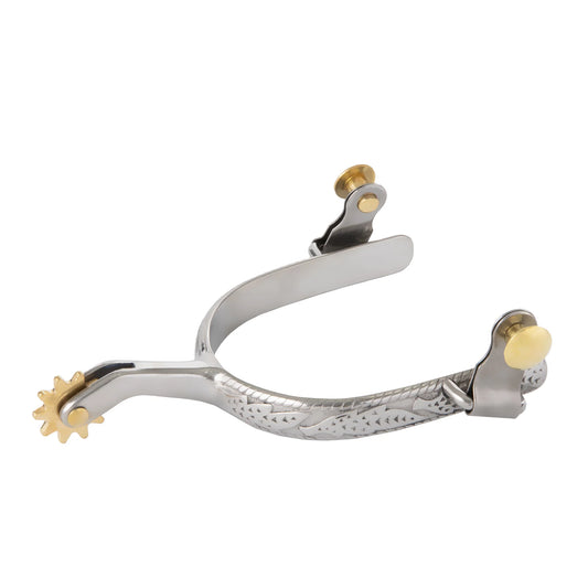 Weaver Mens Roping Spurs Engraved Band