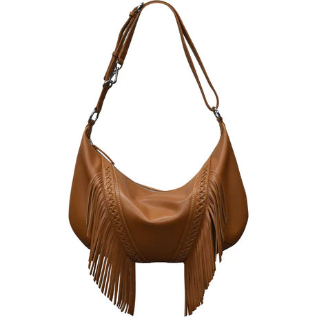 ili NY Western Fringe Medium Crescent Bag