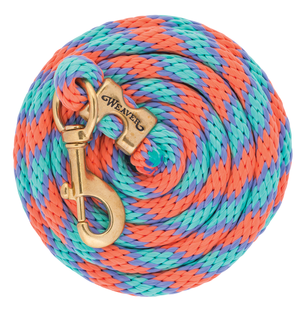 Weaver Poly Lead Rope Solid Brass Snap