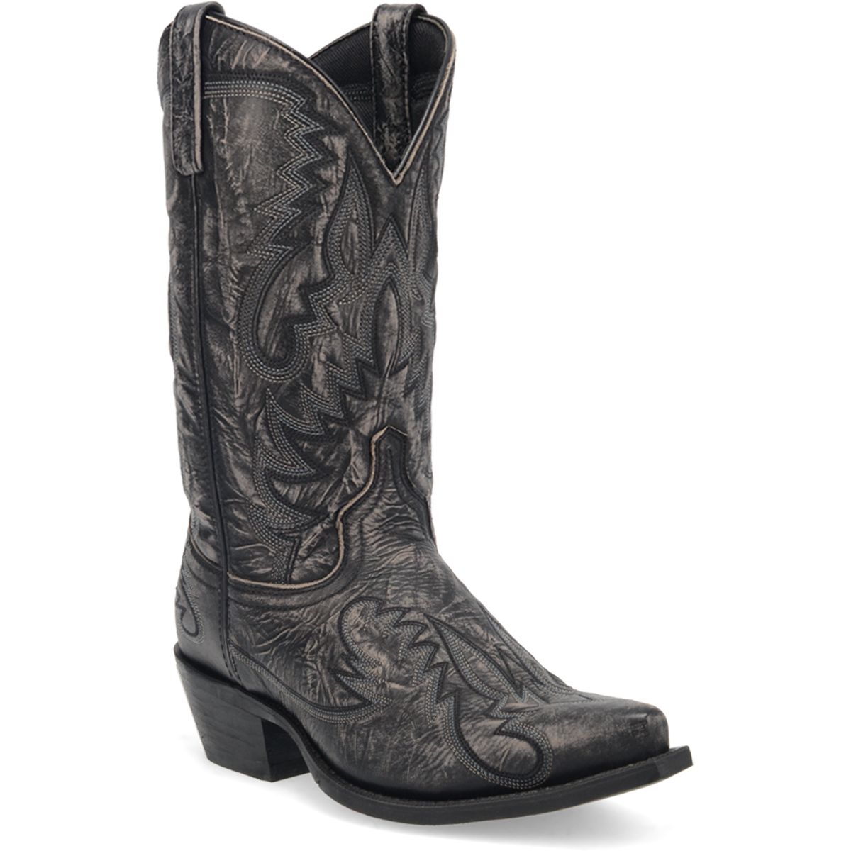 Laredo Garrett Distressed Black Snip Toe