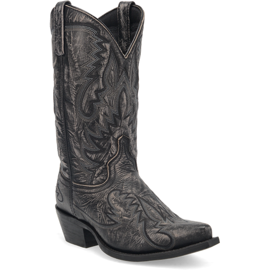 Laredo Garrett Distressed Black Snip Toe