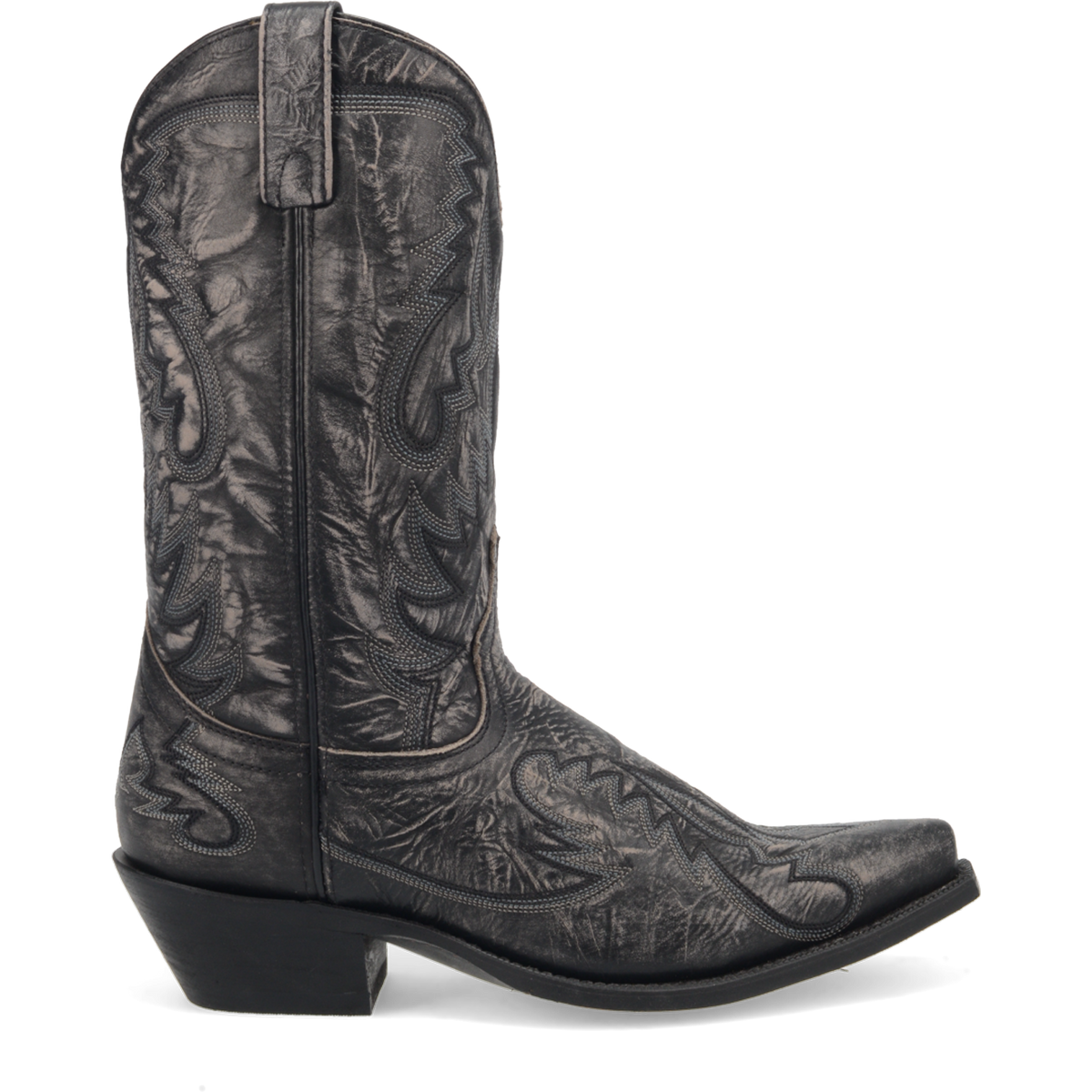Laredo Garrett Distressed Black Snip Toe